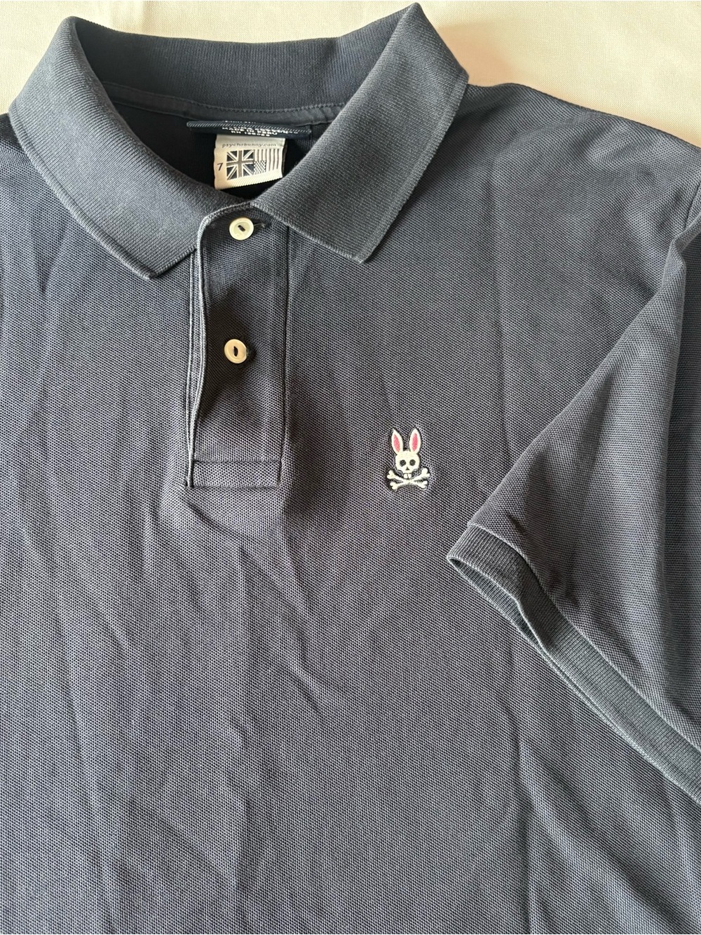 Psycho Bunny Men's Black Classic Short Sleeve Polo Shirt Sz 7 XL